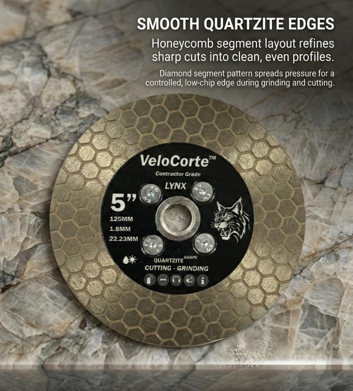 5" Lynx Honeycomb Quartzite Shaping Wheel